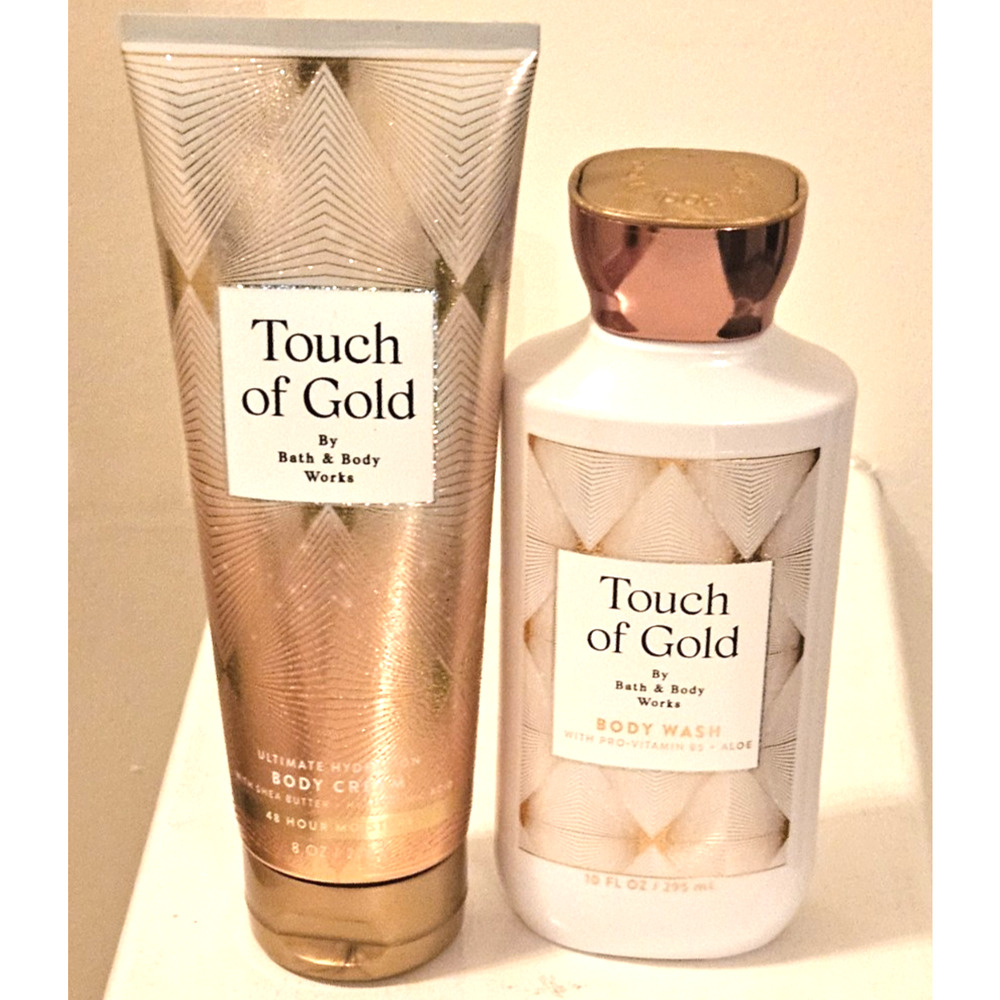 2 Piece Bath & Body Works Touch of Gold Body Wash & Body Cream
